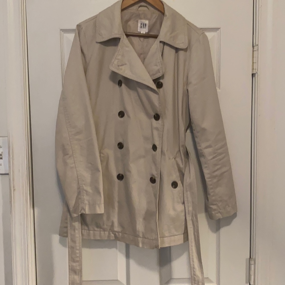 Gap Tan Short Trench Coat